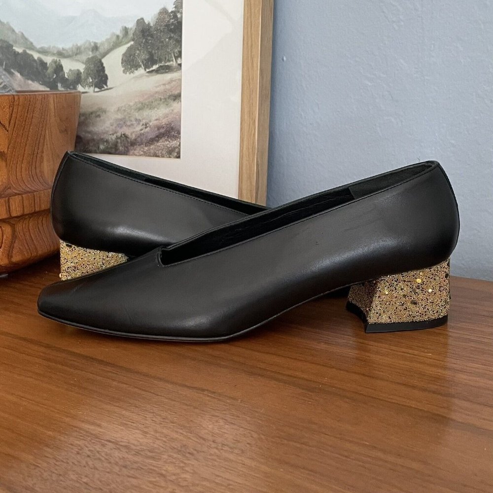 Anthropologie Miista Taissa Heels Pumps Black Size 39 - Picture 2 of 11